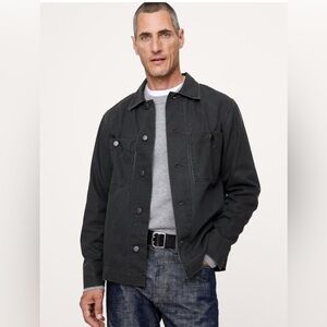 BANANA REPUBLIC COATED COTTON TWILL OVERSHIRT